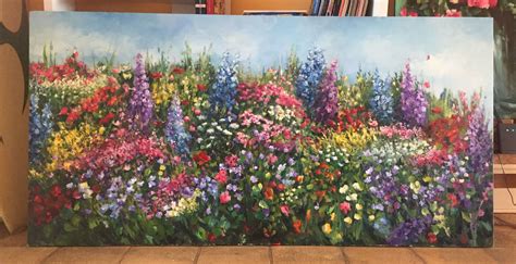 Field of flower oil | Prophetic painting, Flower feild, Scenery paintings