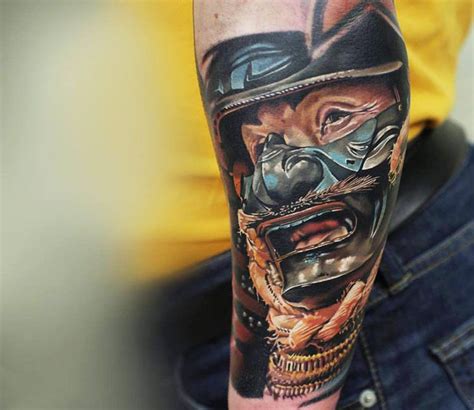 Samurai Face tattoo by Levgen Tattoo | Post 13519 | Mask tattoo, Tattoos, Japanese warrior