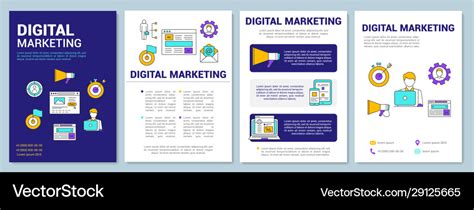 Digital marketing brochure template layout Vector Image