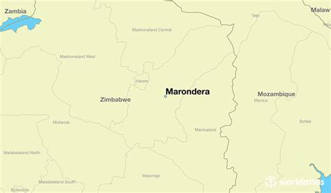 Where is Marondera, Zimbabwe? / Marondera, Mashonaland East Map - WorldAtlas.com