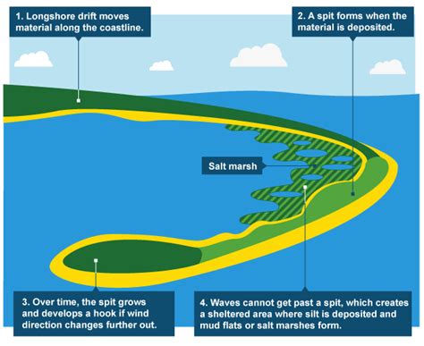 Landforms created by deposition - Coastal landforms - KS3 Geography (Environment and society ...