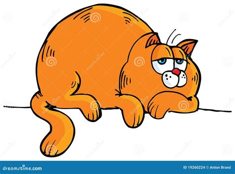 Cartoon of fat orange cat stock vector. Image of domestic - 19260224