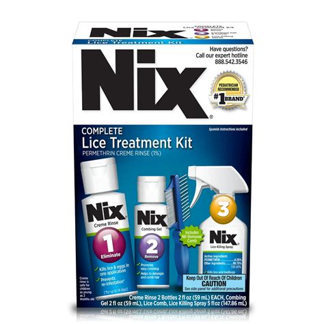 Nix Complete Lice Treatment Kit, Lice Removal Treatment For Hair and Home - Walmart.com ...