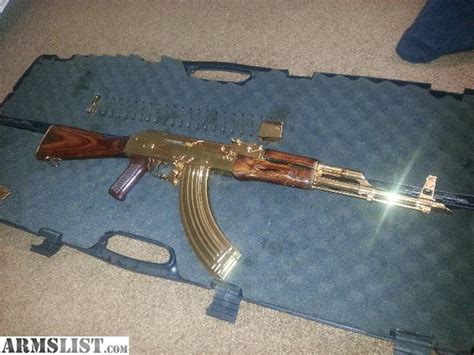 ARMSLIST - For Sale: gold plated ak 47