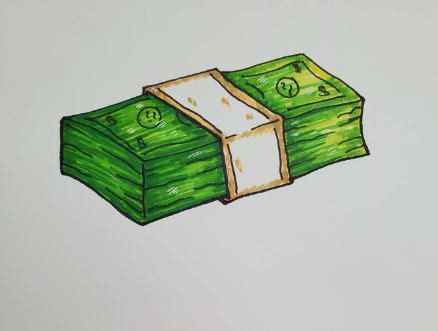 Money Stack Drawing Art Tutorial for Beginners - Art by Ro