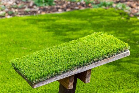 Sample of Imitation Artificial Grass Outside Stock Image - Image of ...