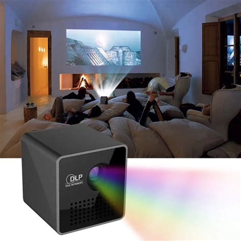 P1+ Mini WIfi Mobile Wireless Portable Projector Pocket Home Movie ...