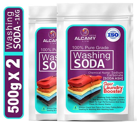 AAAL Washing Soda Powder 100% Pure Laundry Booster (Sodium Carbonate) 500GM PACK OF 2 : Amazon ...