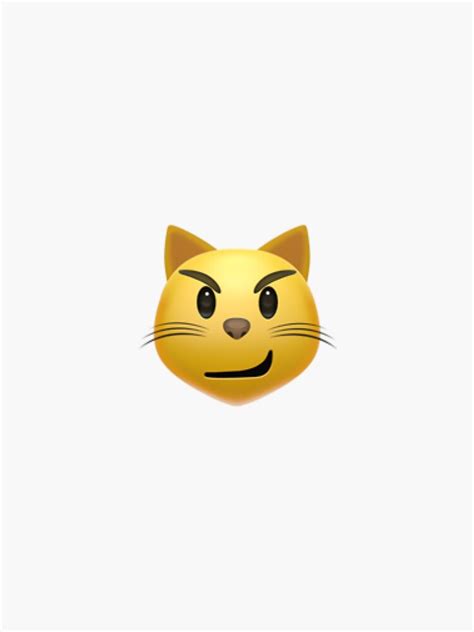 "smirking cat face emoji" Sticker for Sale by isacreatesss | Redbubble