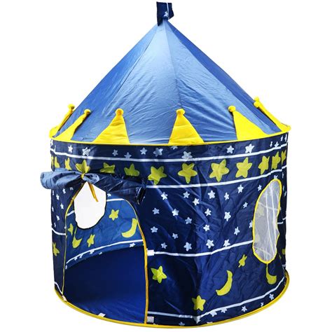 Children Play Tent Boys Girls Prince House Indoor Outdoor Blue Foldable ...