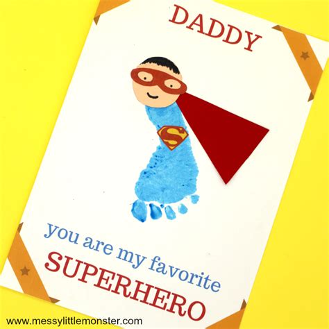 Printable Superhero Father's Day Card to make for Superdad - Messy ...