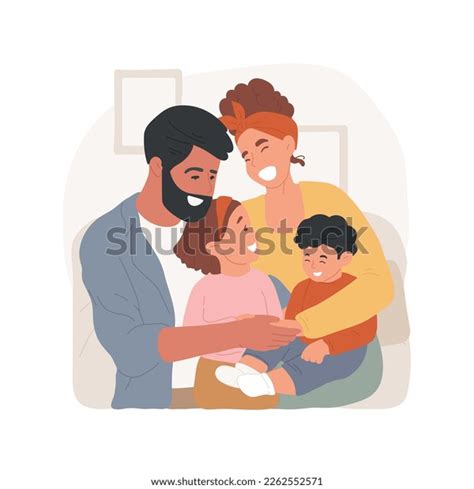 Family Hugs Isolated Cartoon Vector Illustration Stock Vector (Royalty ...