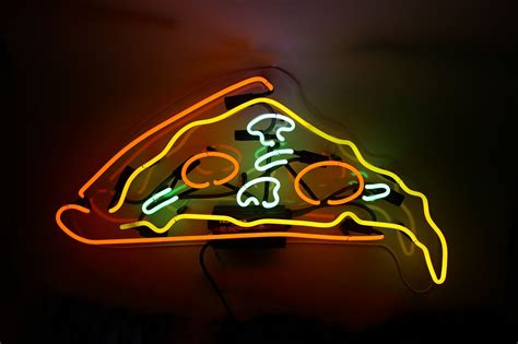 Melting Pizza Slice Neon Sign | Neon signs, Neon, Neon art