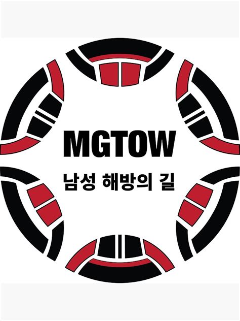 "MGTOW(믹타우) & Korean typography in a round shield symbol" Art Print for ...