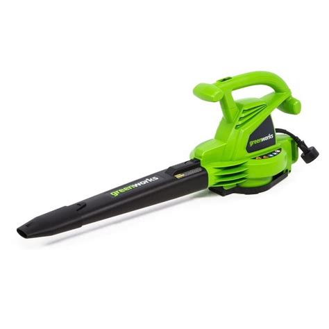 Greenworks 12-Amp 380-CFM 230-MPH Corded Electric Leaf Blower (Vacuum ...