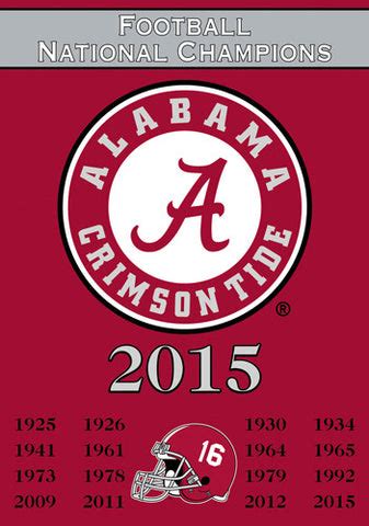 Alabama Crimson Tide 16-Time NCAA Football National Champions ...