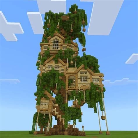 Minecraft Tower, Minecraft Kunst, Chalet Minecraft, Minecraft Cool, Minecraft Treehouses ...