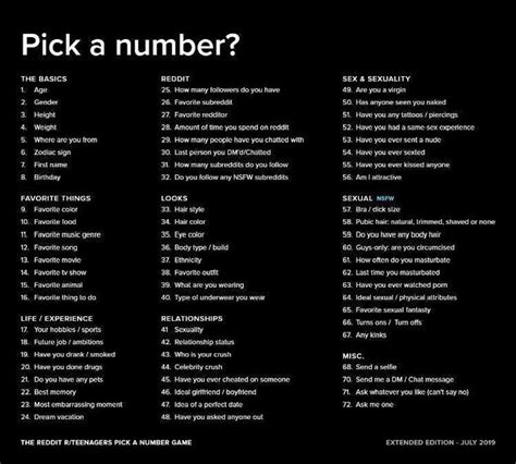 a black and white poster with the words pick a number