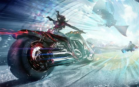 HD wallpaper: motorcycle, digital art, futuristic | Wallpaper Flare