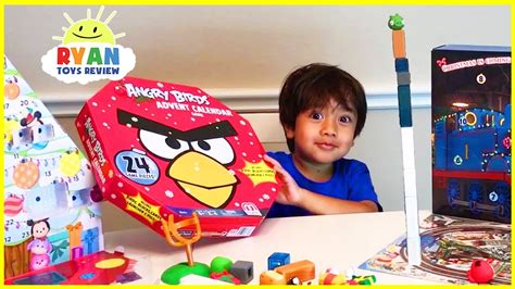 Ryan Opens Advent Calendar with Angry Bird and Thomas & Friends - YouTube