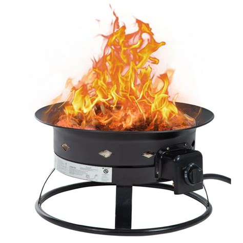 Patio Propane Gas Fire Pit Outdoor Portable Fire Bowl 19-Inch Diameter ...