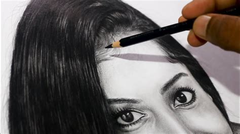 Pencil shading tutorial/portrait drawing ️/single pencil method - YouTube