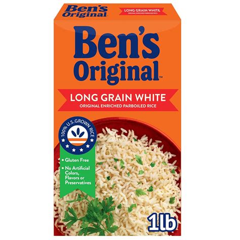 Buy BEN'S ORIGINAL Converted Brand Enriched Long Grain White Rice, Parboiled Rice, 1 lb Box ...