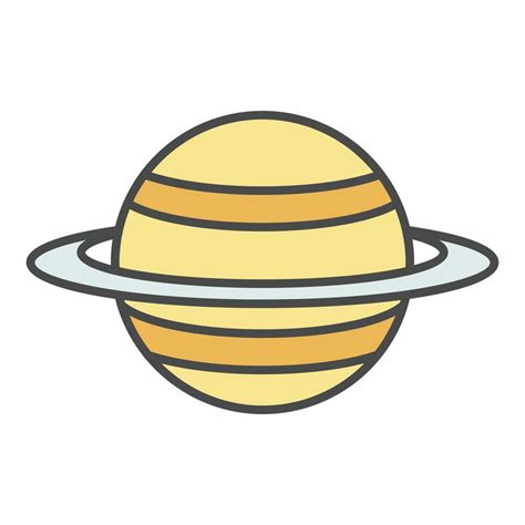 Saturn planet icon color outline vector 15667248 Vector Art at Vecteezy