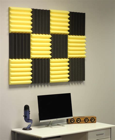 Yellow and Black Acoustic Foam Panels - Soundproof Store – SoundproofStore