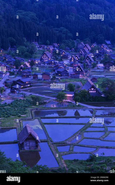 Night View of Shirakawa-go Stock Photo - Alamy