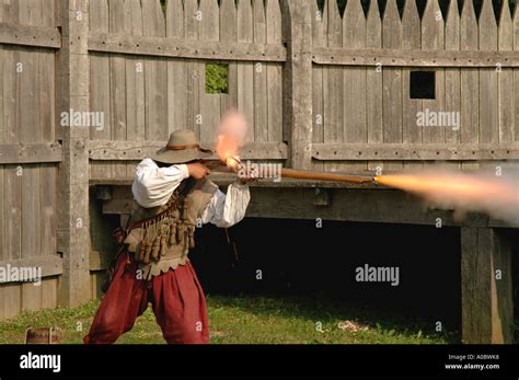 Jamestown Settlement Liviing History Museum Stock Photo - Alamy