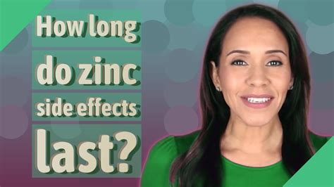 How long do zinc side effects last? - YouTube