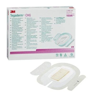 3M™ Tegaderm™ CHG IV Securement Dressing, 1659R, 10 cm x 15.5 cm, 25 EA/box, 4 boxes/case | 3M ...