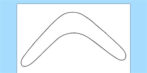 Boomerang Outline Template (teacher made)