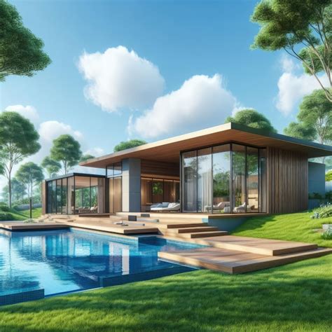 Premium AI Image | luxury home with garden