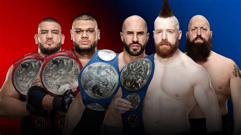 Raw Tag Team Champions AOP vs SmackDown Tag Team Champions The Bar (w ...