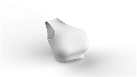 3D model Single Shoulder Crop Top - TurboSquid 2181141