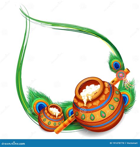 Dahi Handi Celebration In Happy Janmashtami Festival Background Of India Vector Illustration ...