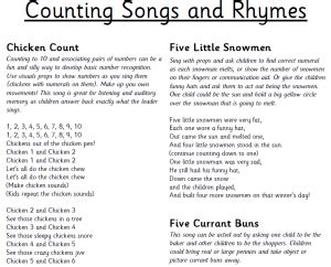 Counting Songs - The Teachers' Cafe