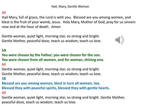 PPT - Hail, Mary, Gentle Woman All PowerPoint Presentation, free ...