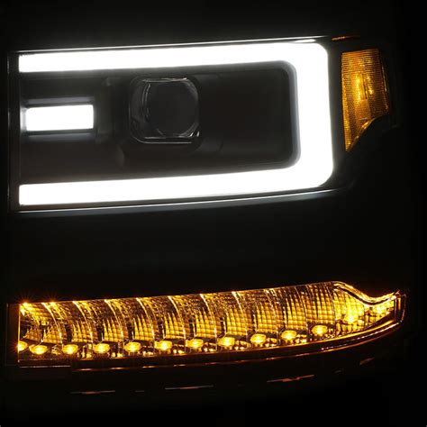 AnzoUSA (111375): Plank-Style LED Projector Headlights for ’16-’17 Silverado 1500 – Performance ...