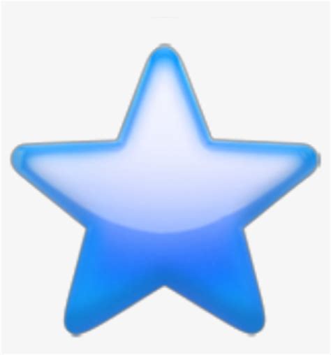 Blue Blueemoji Bluestar Star Emoji Apple Sky - Blue Star Emoji ...