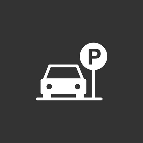 parking icon flat style isolated on white background 2387879 Vector Art ...