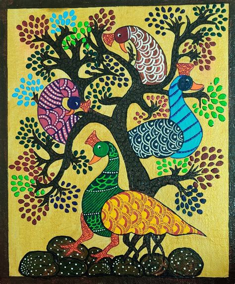 Gond painting | International Indian Folk Art Gallery | Gond painting ...