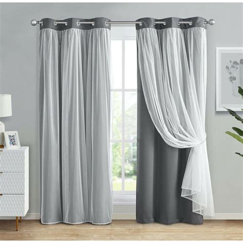 2 Pack: Kate Aurora Sobe Hotel Chic Sheer Blackout Curtains - Assorted Colors - Walmart.com in ...