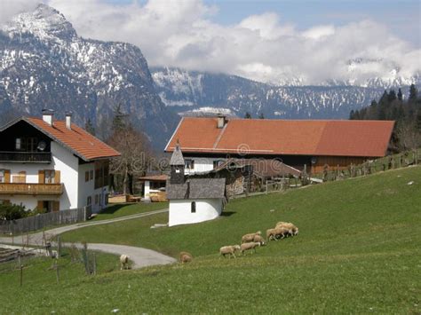 Alpine village in Bavaria stock photo. Image of spring - 12575702