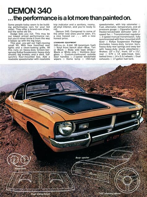 1971 Dodge Demon 340 Advertisement Car Craft Magazine Octo… | Flickr