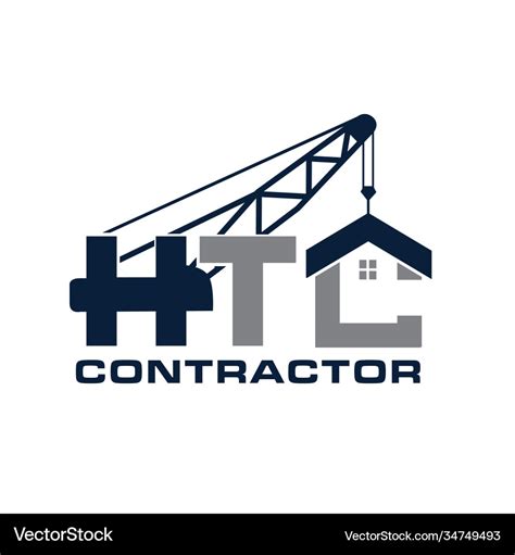 Crane building logo designs for contractor Vector Image