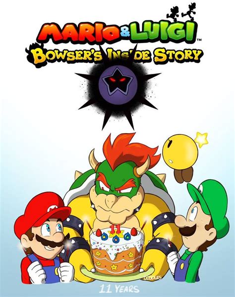 Mario and Luigi: Bowser's inside Story (11 Years) by evideech on DeviantArt | Super mario art ...