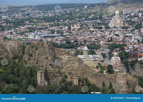 Tbilisi old town stock image. Image of castle, sameba - 20475501